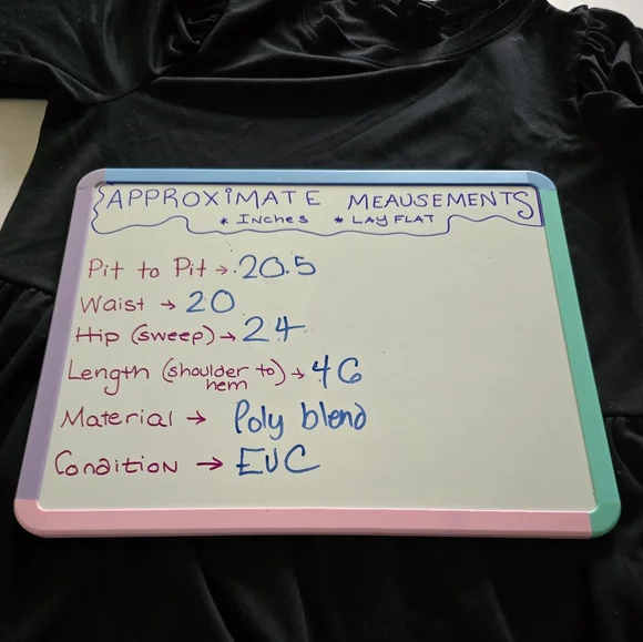 Who What Wear Dress Size XL Black Tiered Midi 3/4 Sleeve Puff Sleeve, Pockets - Picture 3 of 9